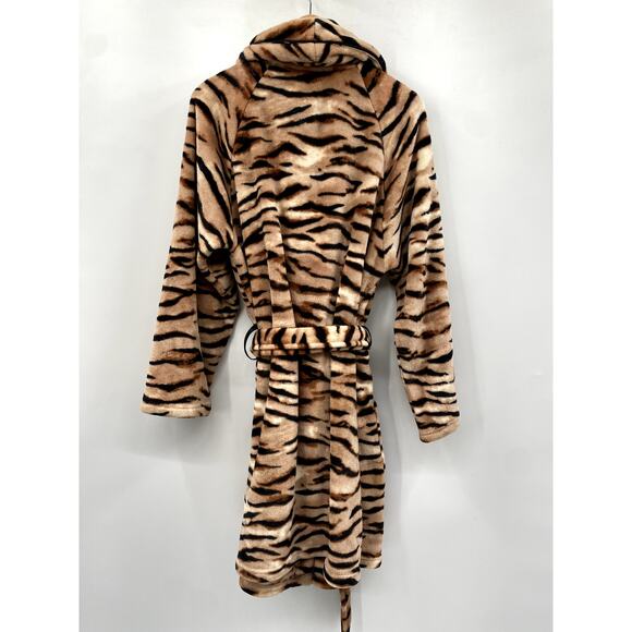 Victoria's Secret Tiger Stripe Fuzzy Robe M/L - Picture 4 of 5
